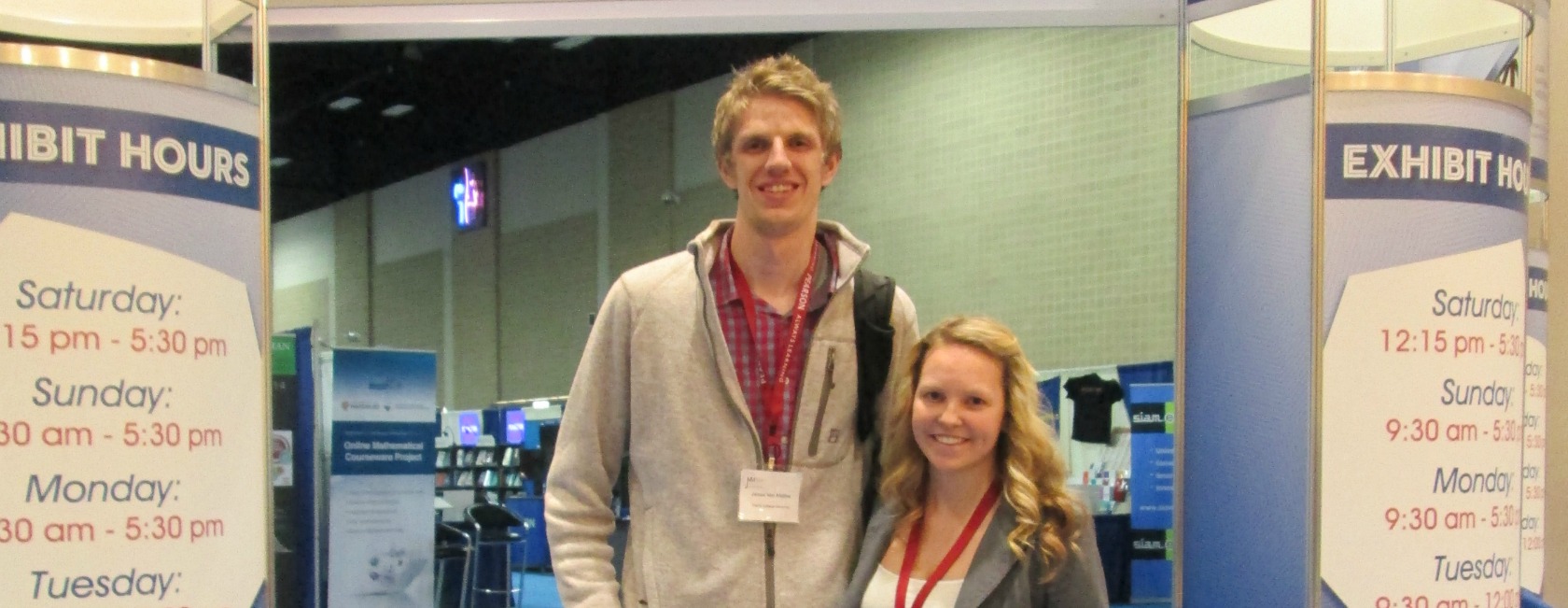 James Van Alstine '15 and Hailey Olafson '15 presented their math research at a prestigious national conference in Texas.