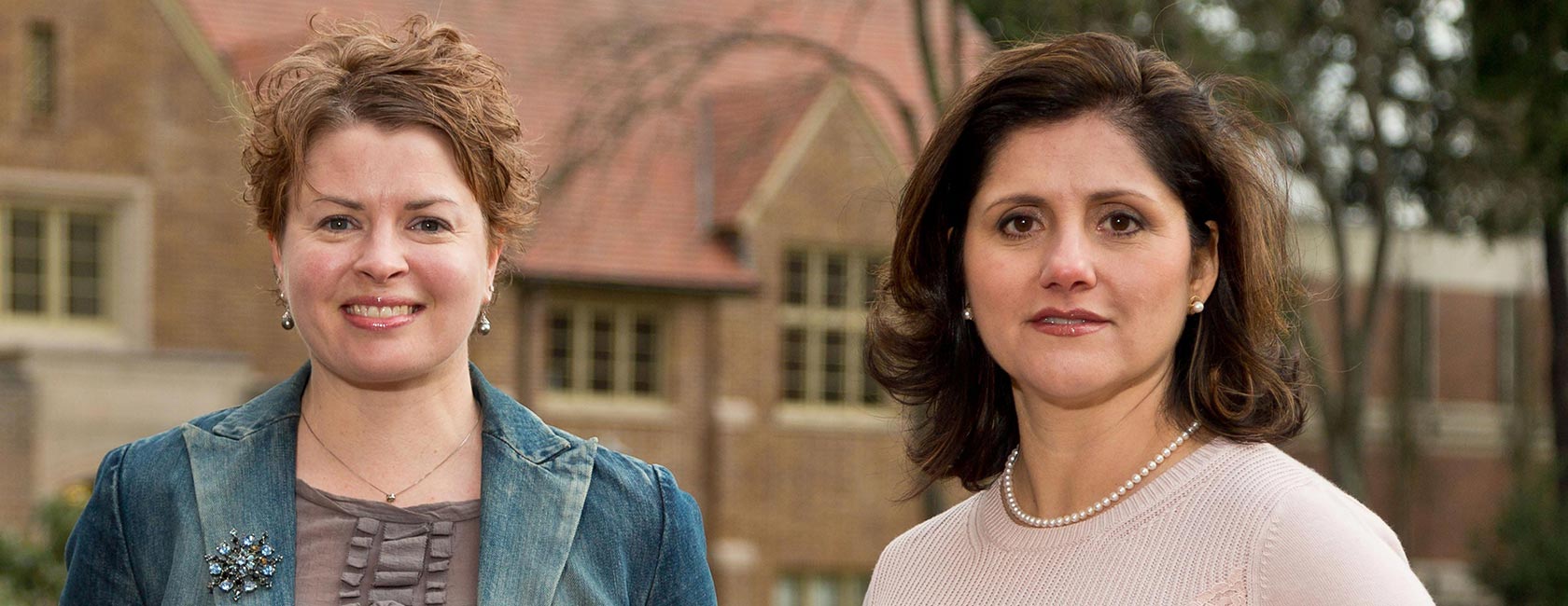 PLU Faculty and 2015 TEDx Tacoma Presenters: Amy Young and Maria Chavez-Pringle. (Photo: John Froschauer/PLU)