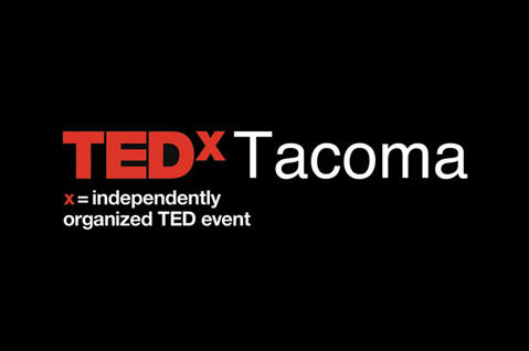TEDxTacoma logo, x=independently organized TED event