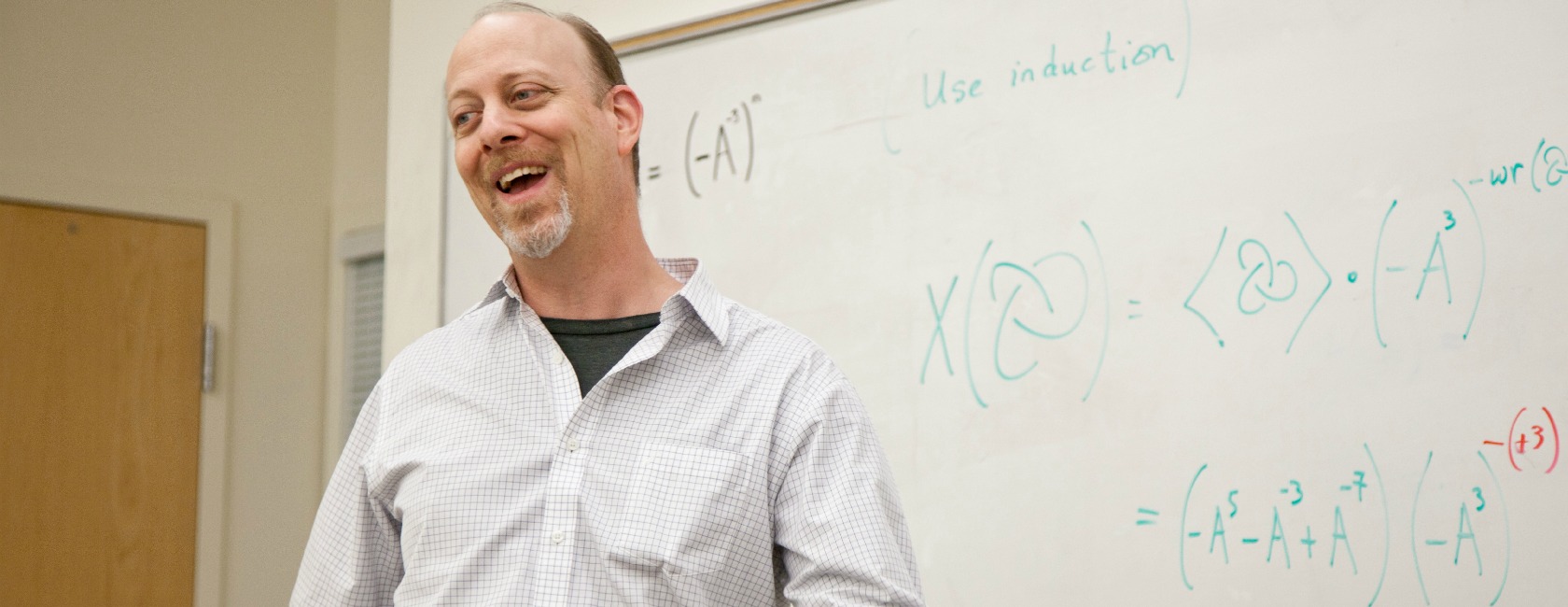 Daniel Heath teaching a math class titled Knot Theory at PLU on Monday, May 2, 2011.