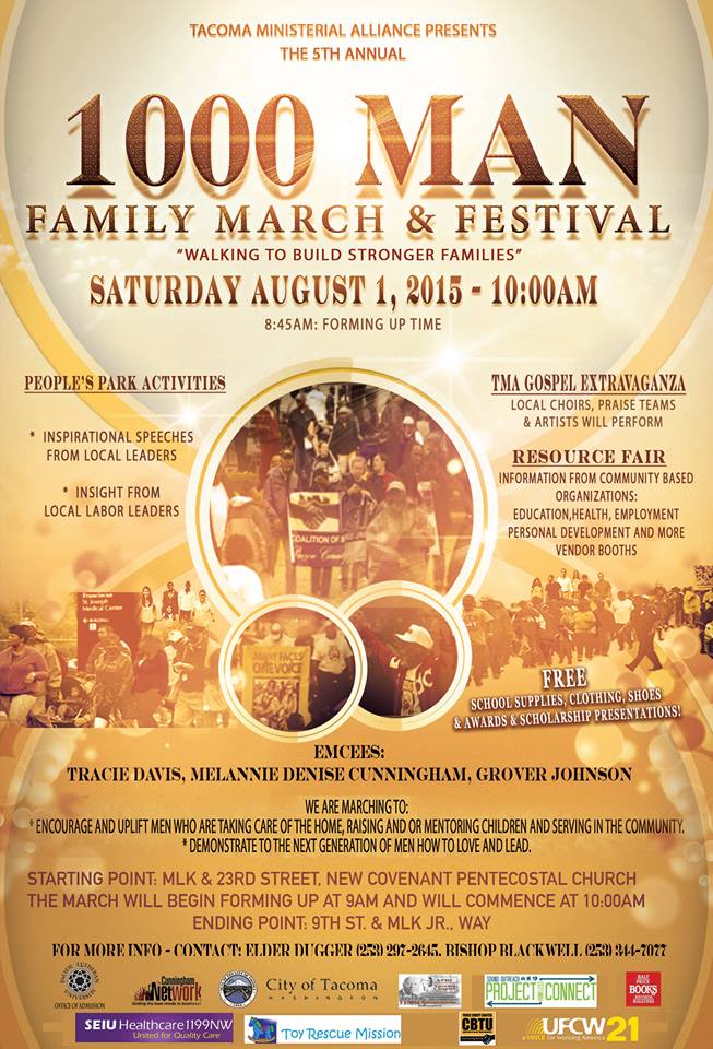 1000 Man Family March & Festival poster "Walking to Build Stronger Families"