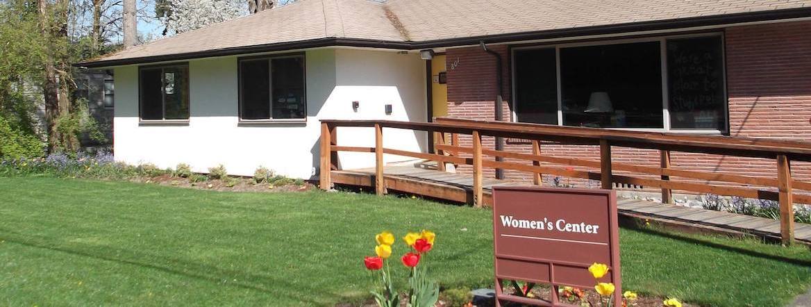 PLU Women's Center building and sign