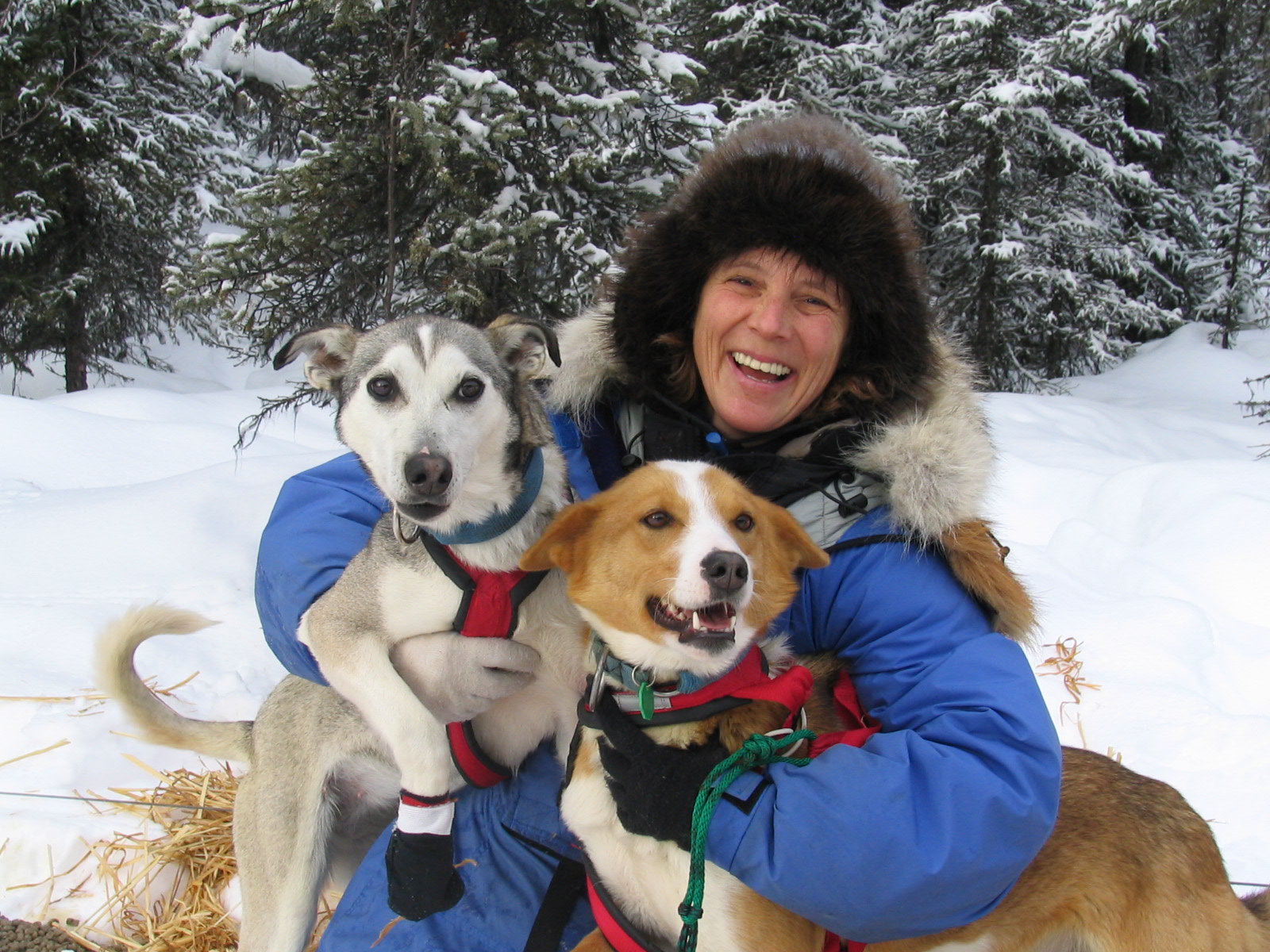 Debbie Moderow is pictured with two of her dogs (courtesy photo).