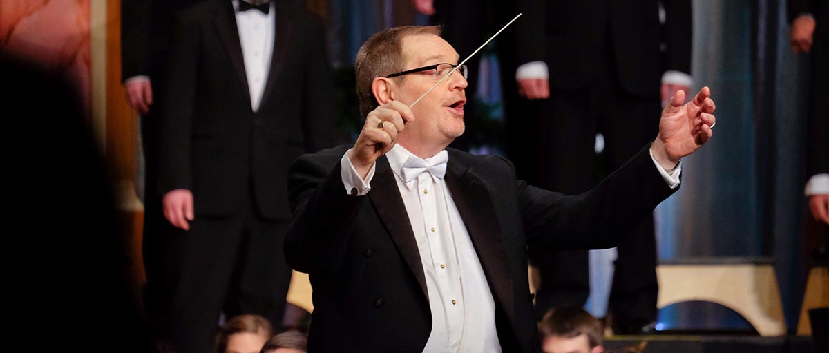 PLU Professor of Music and Director of Choral Activities Dr. Richard Nance (Photo: John Froschauer/PLU)