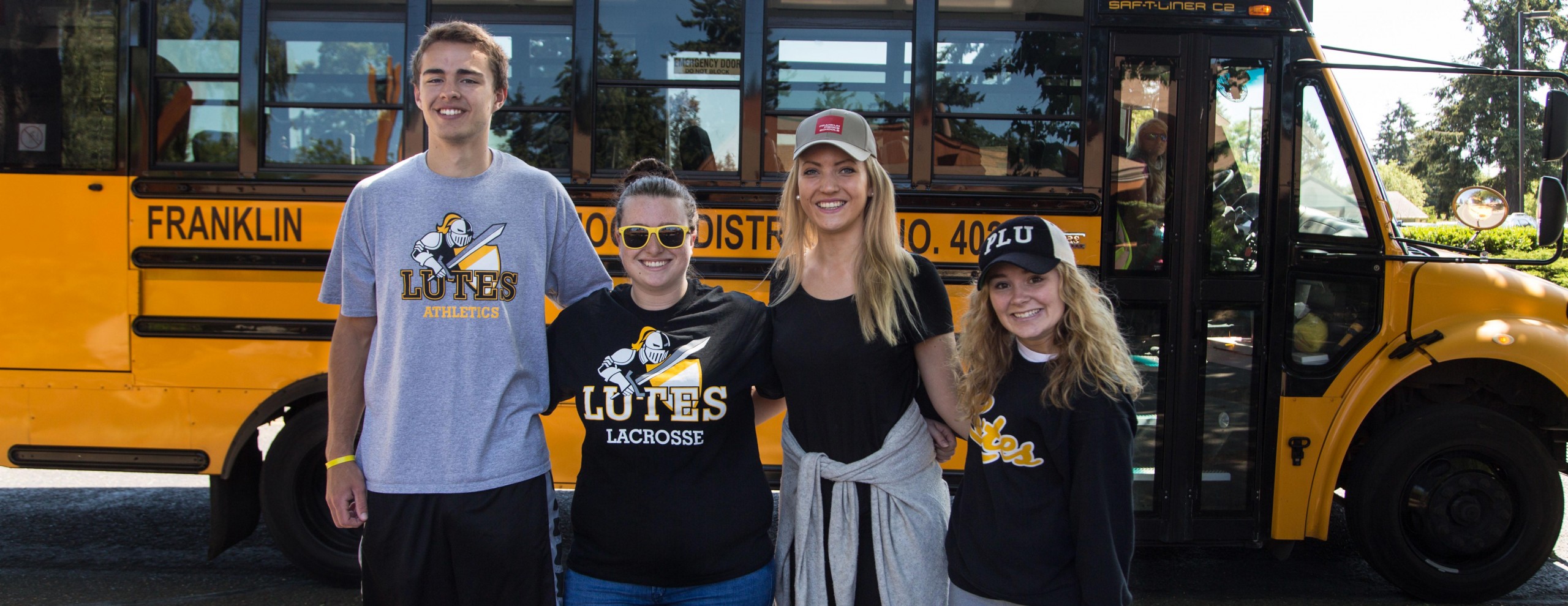 Jared Christy, Dani Gapsch, Ingeborg Jore and Brooke Johnson are involved in a marketing class project to register other students to vote on local issues such as the Franklin Pierce School District 2016 bond. (Photo: John Froschauer/PLU)