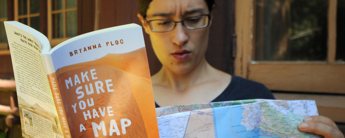 bryannabook Bryanna Plog '10 with her most recent travel book. (Photo courtesy of Plog)