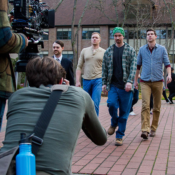 Original members of the cast and crew from the indie-film sensation “The Gamers” returned to campus to film a pilot