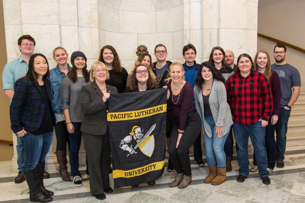 PLU students with U.S. Senator Patty Murray.