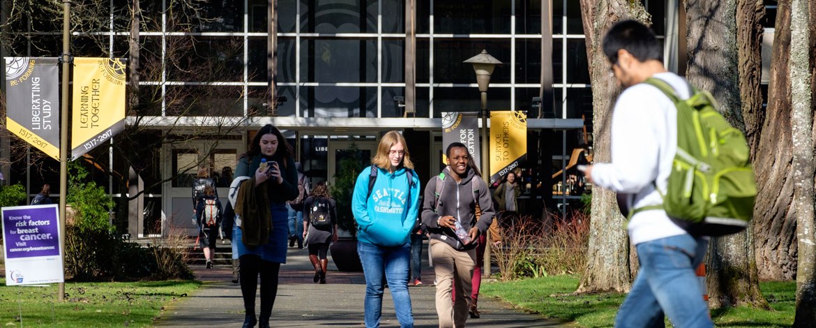 campus picture in front of the administration building