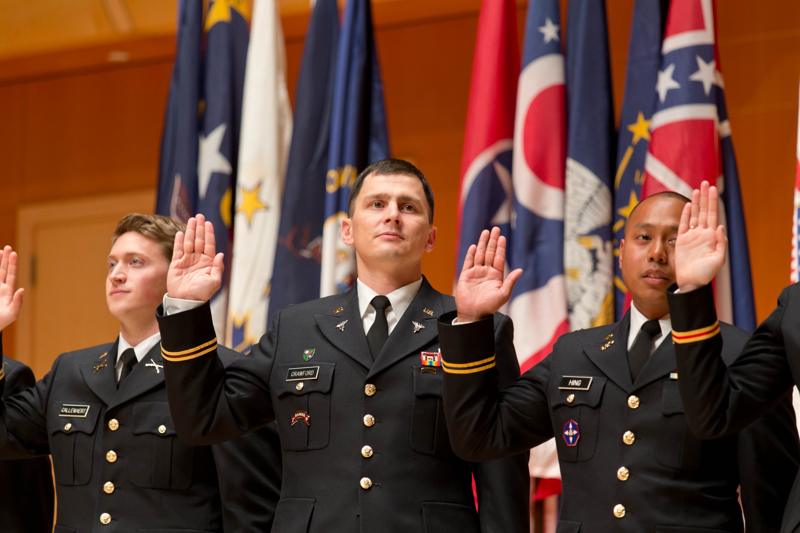 ROTC commissioning at PLU on Thursday, May 26, 2016. (Photo: John Froschauer/PLU)