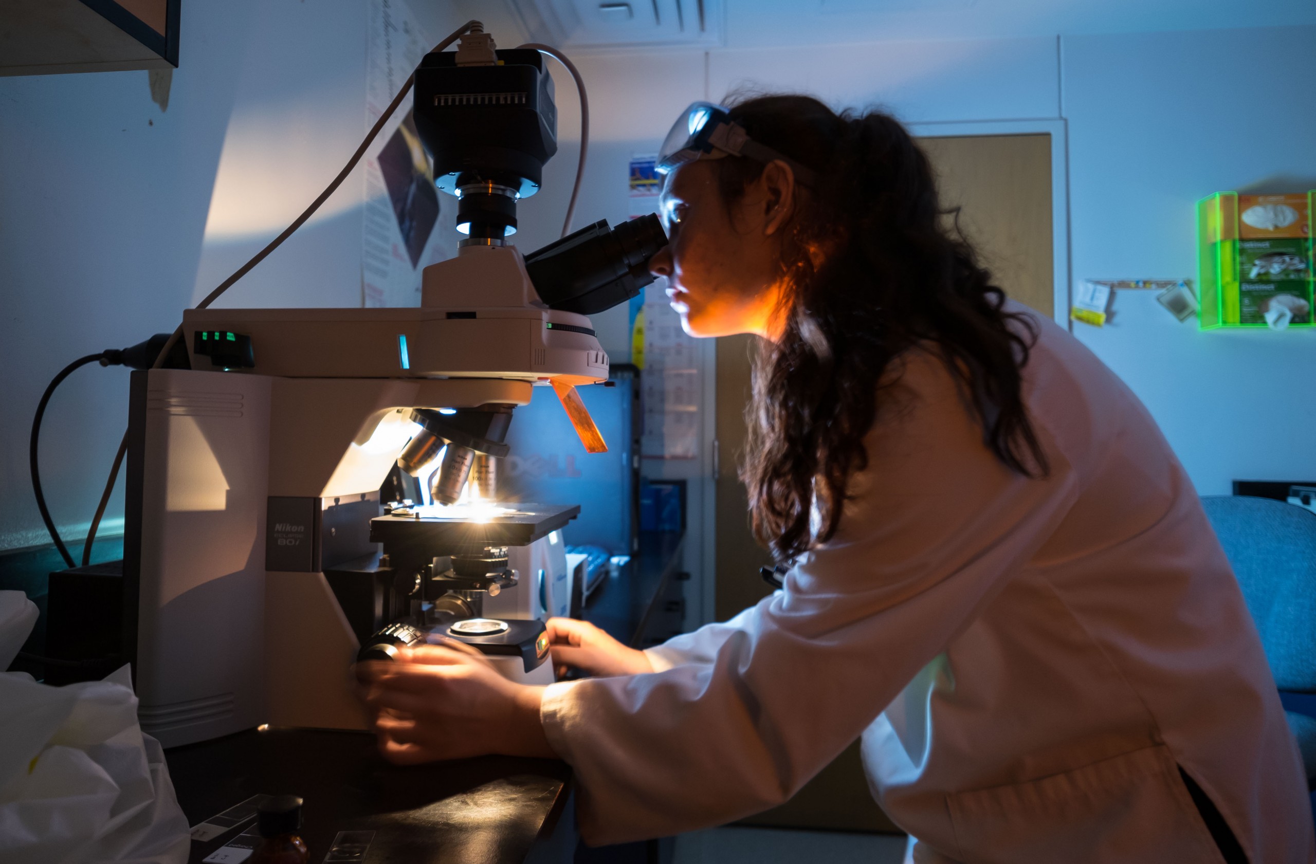 Student in lab