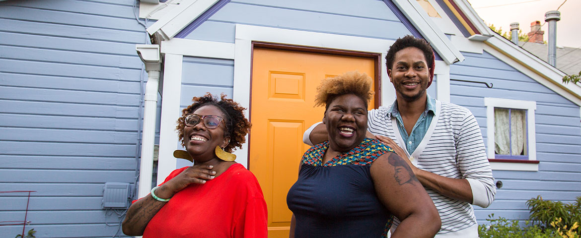 From left: Angie Hambrick, Nicole Jordan '15 and Maurice Eckstein '11 sat down for a rich roundtable discussion about this year's PLU Common Reading book, Ta-Nehisi Coates' "Between the World and Me."