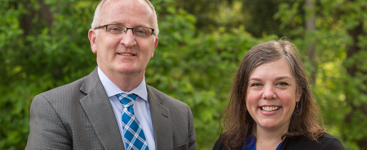 Acting President Allan Belton and Provost Joanna Gregson make an appearance on the PLU podcast "Because We're Lutheran" to discuss the university's religious heritage, what it means to teach at an institute of Lutheran higher education and their own personal faith traditions.