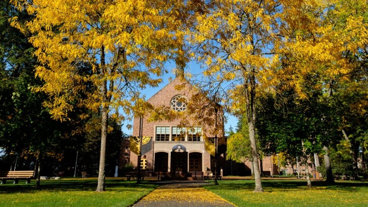 Fall on the campus of Pacific Lutheran University