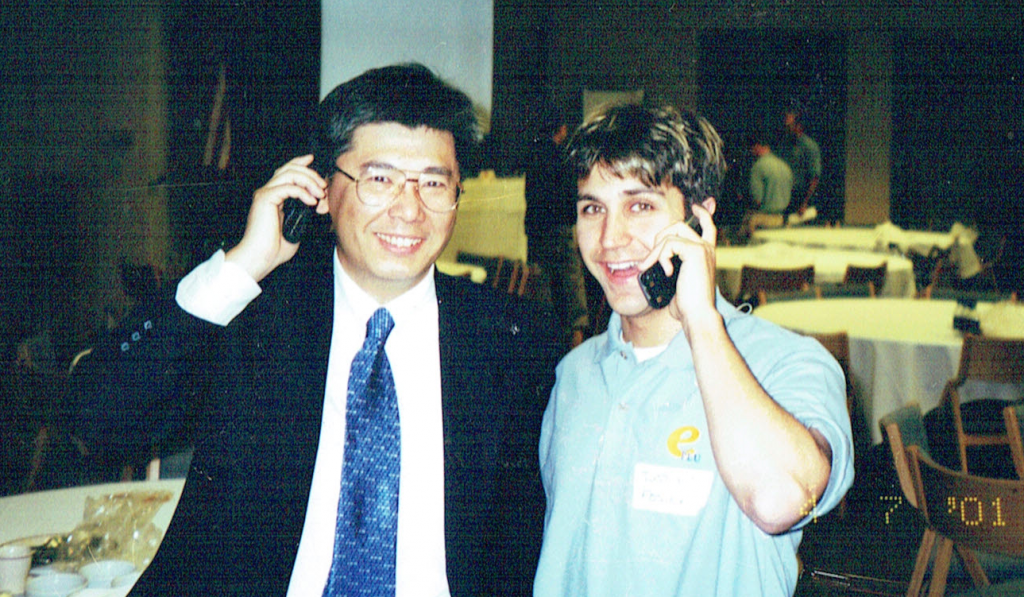 Justin Foster and Dr. Lee in 2001.