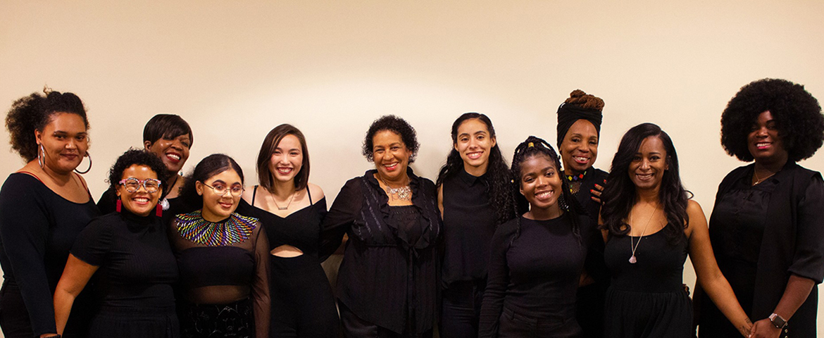 The cast of PLU's performance of "Butterfly Confessions" — a stage play that sheds light on the real and raw experiences of modern-day women of color.