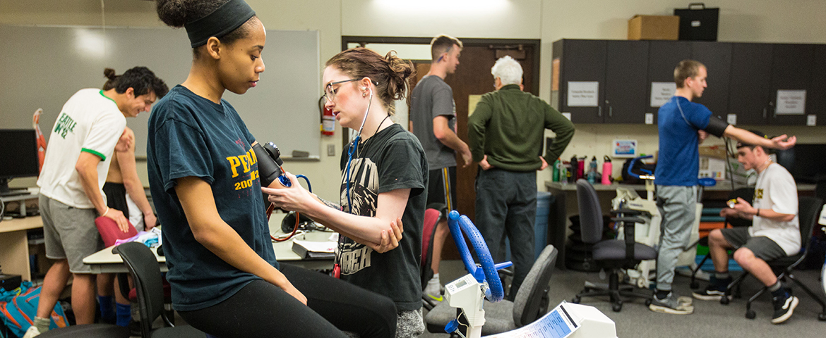 Kinesiology lab at PLU, Wednesday, Jan. 16, 2019. (Photo: PLU/John Froschauer)