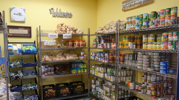 PLU Pantry, an on-campus food pantry where students can pick up ingredients for a meal, toiletries and other necessities with the swipe of a student ID, addresses a growing food insecurity problem. (Photo/John Froschauer)