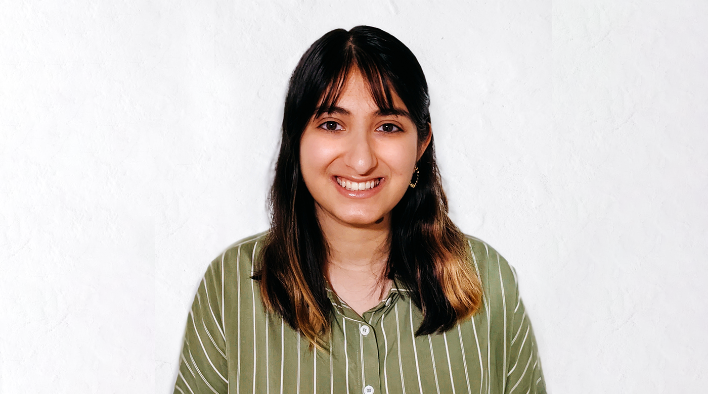 Headshot of Gurjot Kang with white background behind her.