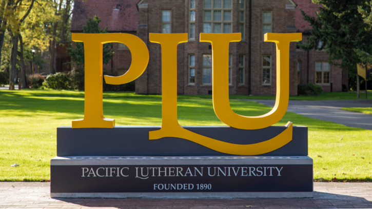 PLU sign at upper campus