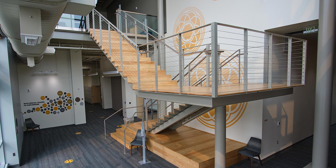 The completed remodel that is housing nursing in the former Garfield Book store, Wednesday, Sept. 16, 2020, at PLU. (Photo/John Froschauer)