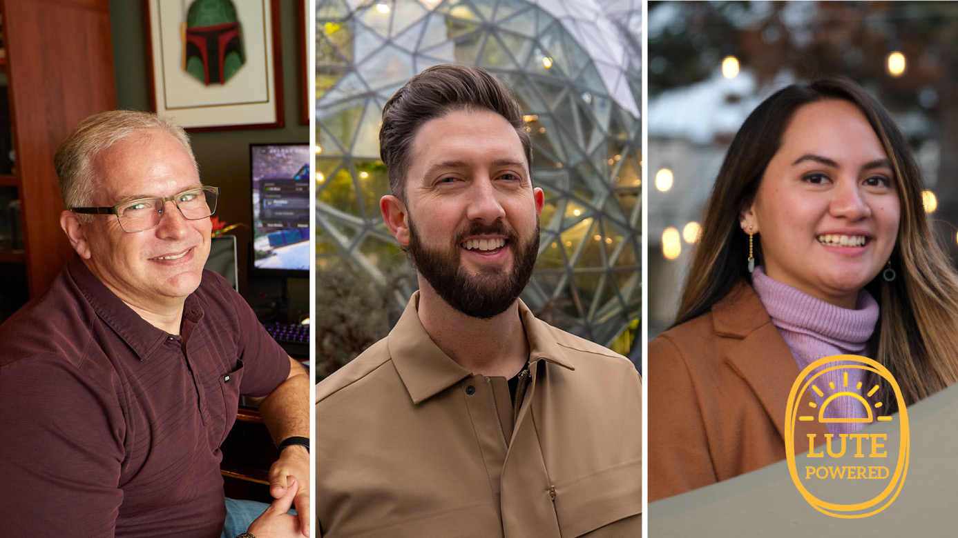 Headshots of Jon, Reegan, and April Rose next to each other in a row.