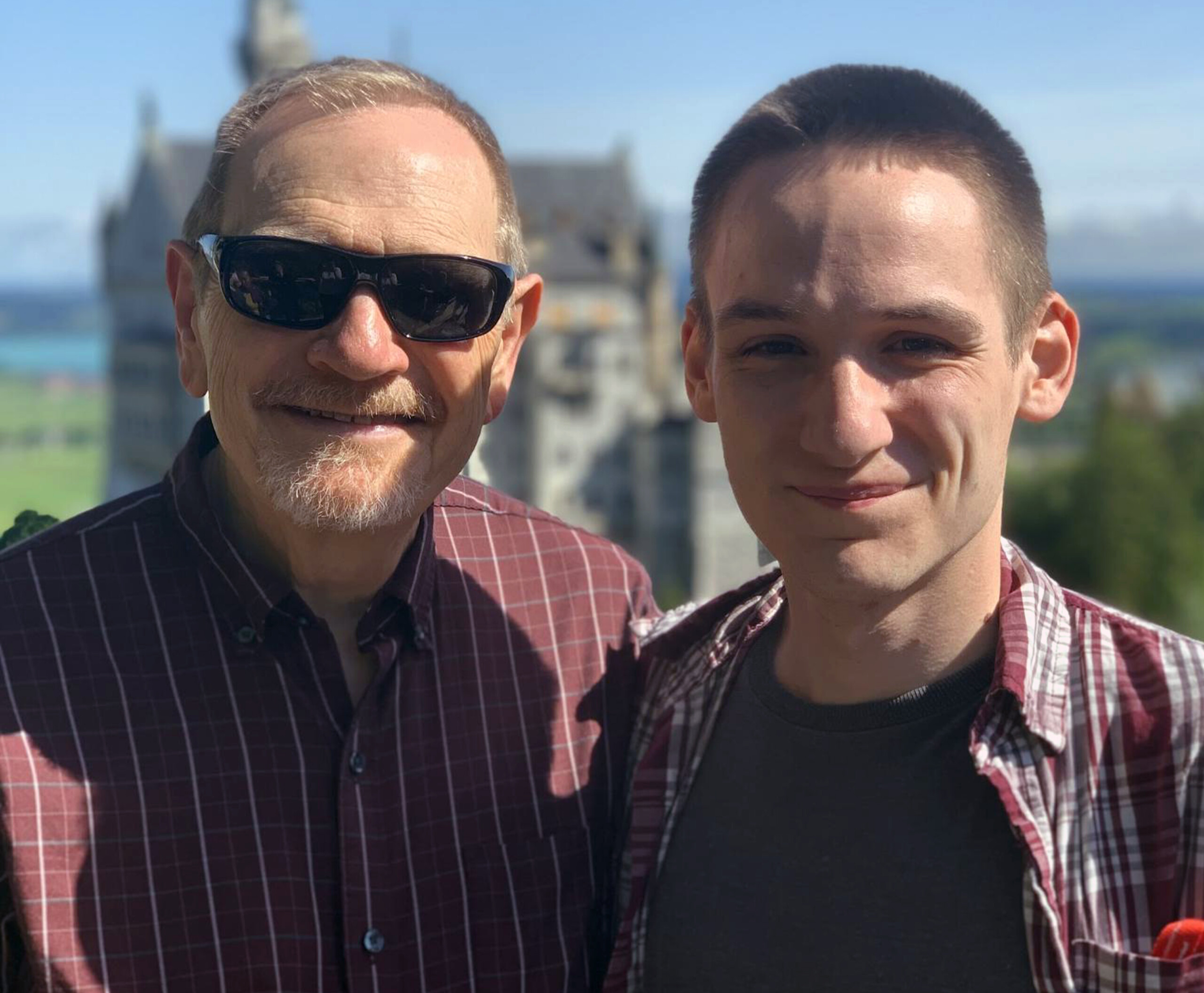 Wheeler '22 with Dr. Richard Nance in Germany during a choir tour in 2019. (photo courtesy of Tj Wheeler)