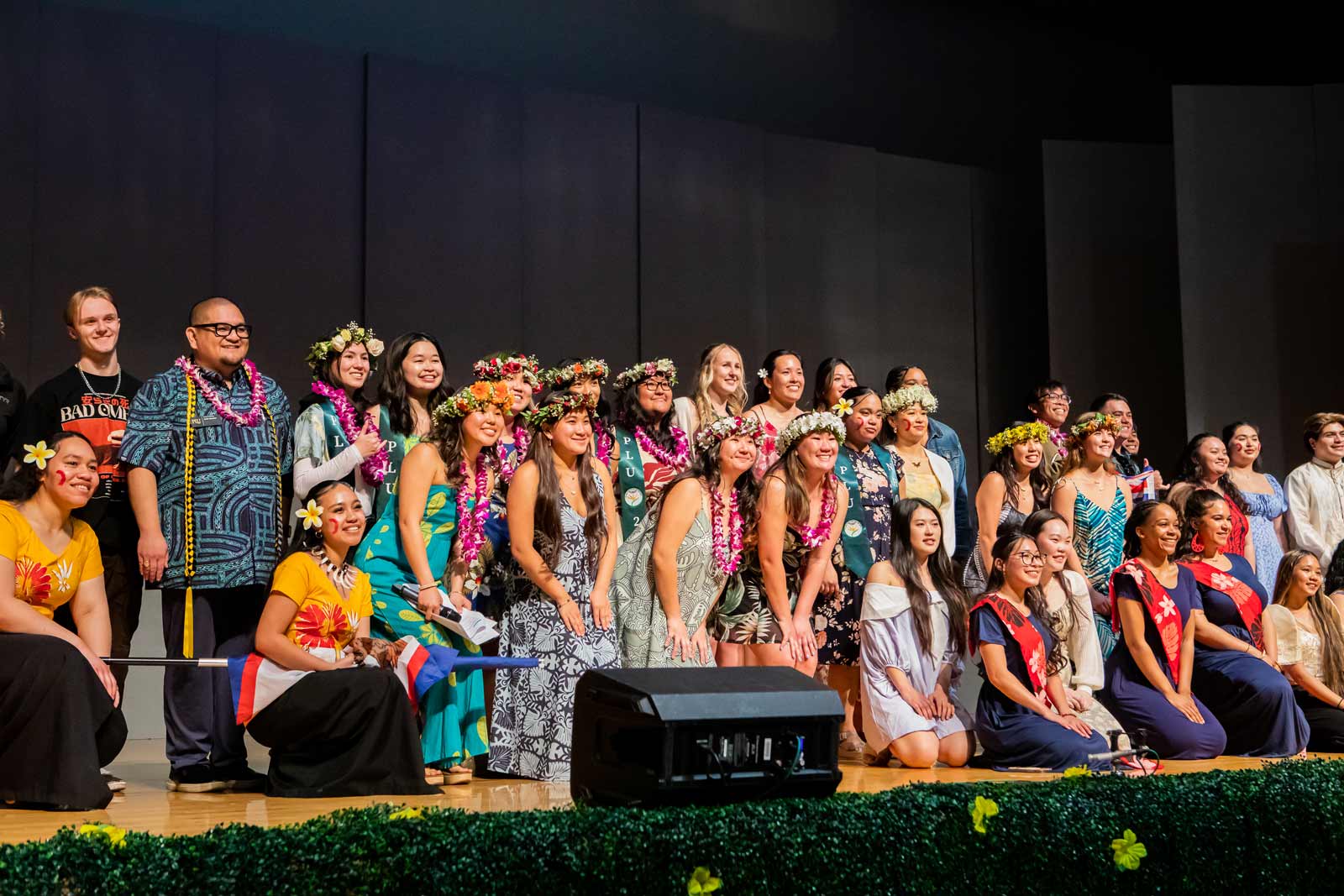 Students perform in Ho’olaule’a 2025: The Cultures of Hawai’i, an event to celebrate the different cultures Hawai’i represents, Saturday, May 3, 2025, in Olson Gymnasium at PLU. From Asian American to Pacific Islander to Native Hawaiian, the educational event offers the PLU Community a chance to learn bout the cultures of Hawaii. (PLU Photo / Joseph Middleton). Students perform in Ho’olaule’a 2025: The Cultures of Hawai’i, an event to celebrate the different cultures Hawai’i represents, Saturday, May 3, 2025, in Olson Gymnasium at PLU. From Asian American to Pacific Islander to Native Hawaiian, the educational event offers the PLU Community a chance to learn bout the cultures of Hawaii. (PLU Photo / Joseph Middleton).