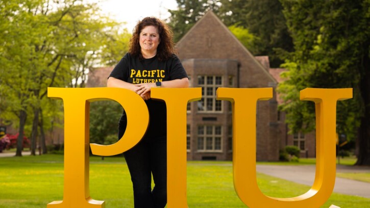 Education major Stephanie Smithingell poses for her Senior Spotlight Portrait, Wednesday, May 14, 2025, at PLU. (PLU Photo / Sy Bean)