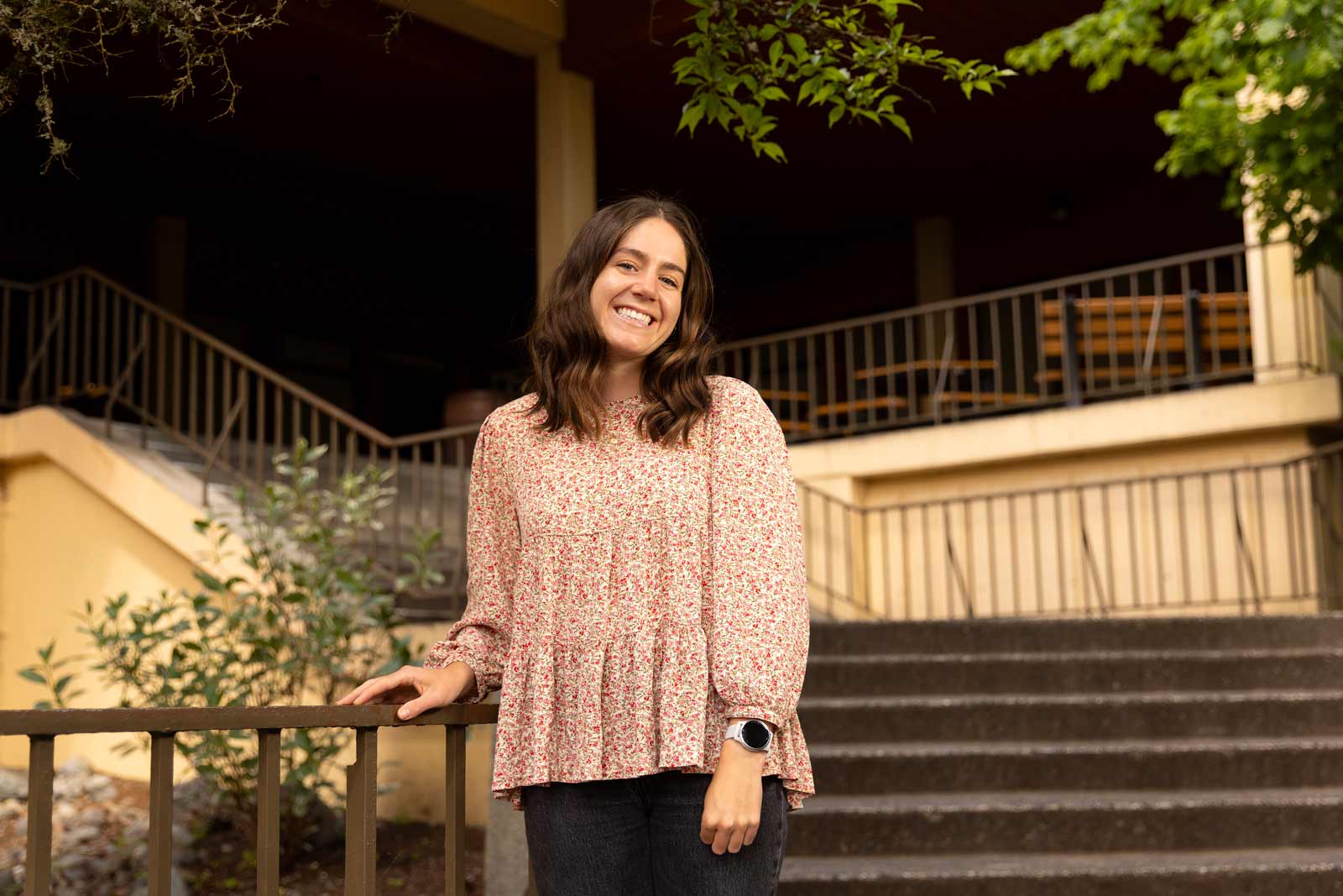 Lydia Downs, who double majored in Global Studies and English Literature, and is now finishing her Masters of Arts in Education, recently accepted a Fulbright Teaching Fellowship in Thailand, Monday, May 12, 2025, at PLU. (PLU Photo / Sy Bean)
