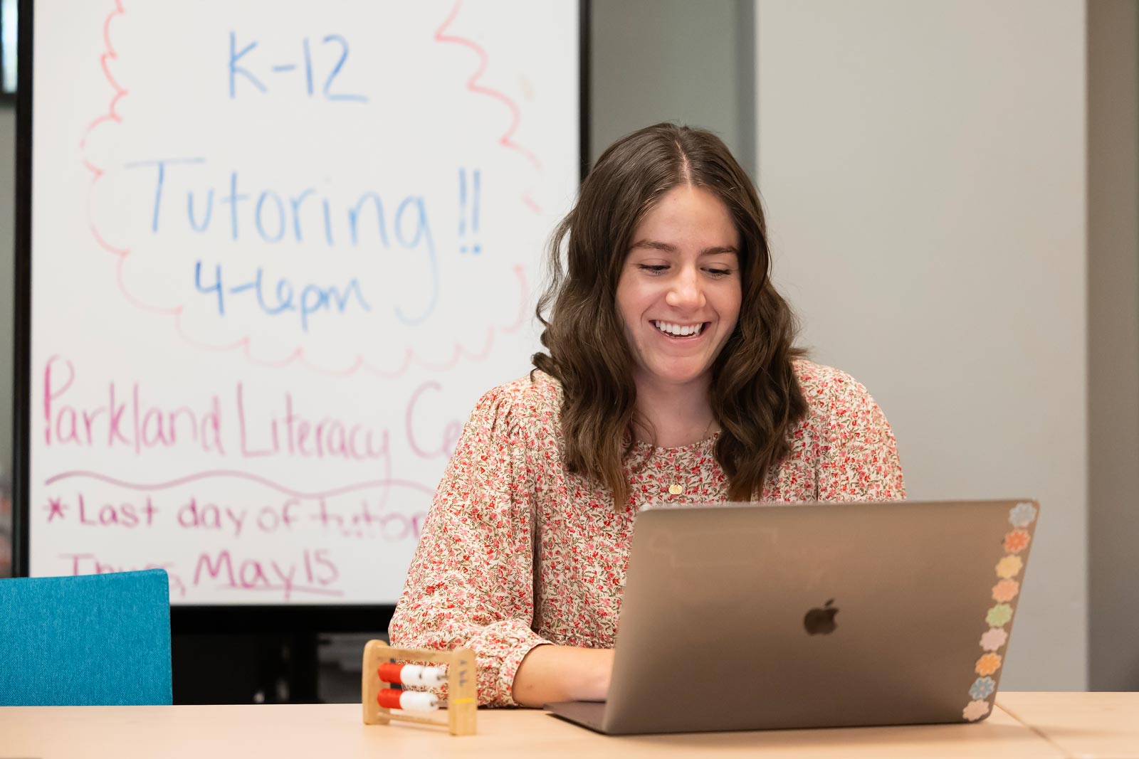 Lydia Downs, who double majored in Global Studies and English Literature, and is now finishing her Masters of Arts in Education, recently accepted a Fulbright Teaching Fellowship in Thailand, Monday, May 12, 2025, at PLU. (PLU Photo / Sy Bean)