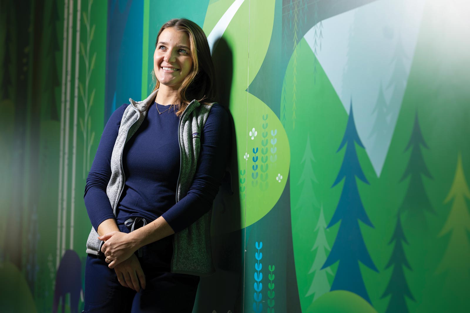 Mallory Presho-Dunne switched career paths from journalism to healthcare after completing PLU’s EL-MSN program, Tuesday, July 1, 2025, at PLU. Presho-Dunne now works at Seattle Children’s Hospital. (PLU Photo / Sy Bean)