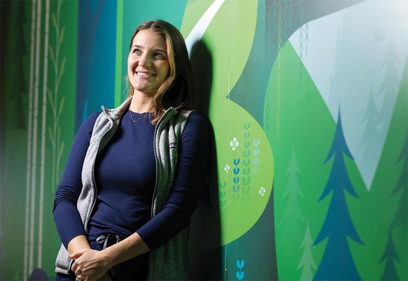 Mallory Presho-Dunne switched career paths from journalism to healthcare after completing PLU’s EL-MSN program, Tuesday, July 1, 2025, at PLU. Presho-Dunne now works at Seattle Children’s Hospital. (PLU Photo / Sy Bean)