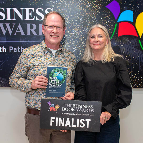 The book This Little World: A How-to Guide for Social Innovators by Michael J. Halvorson ’85, professor of history, and Shelly Cano Kurtz ’98 was named a finalist for a Book of the Year award by Business Book Awards, an independent UK organization focused on innovation, business, sustainability, and related issues.
