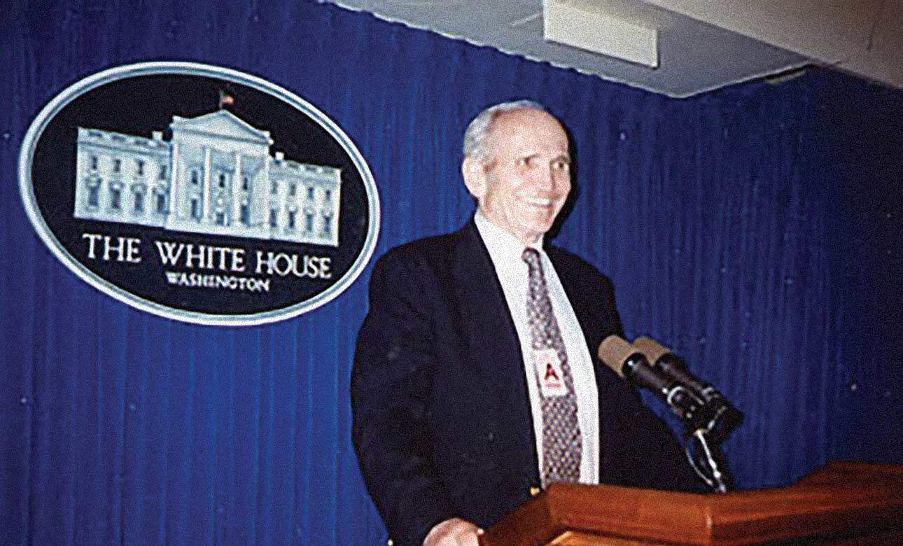 Donald "Gene" Strandness '50 at the White House