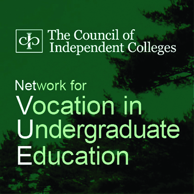 White text against a green background reads "The Council of Independent Colleges Network for Vocation in Undergraduate Education."