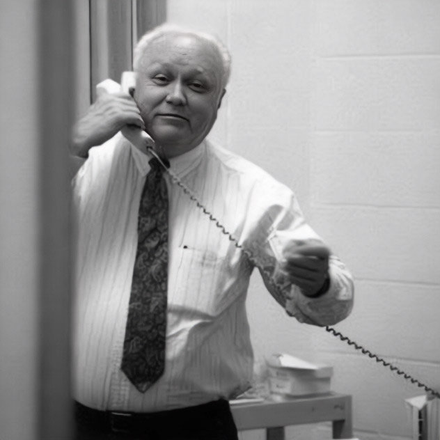 Ed Larson on the Phone, 1994