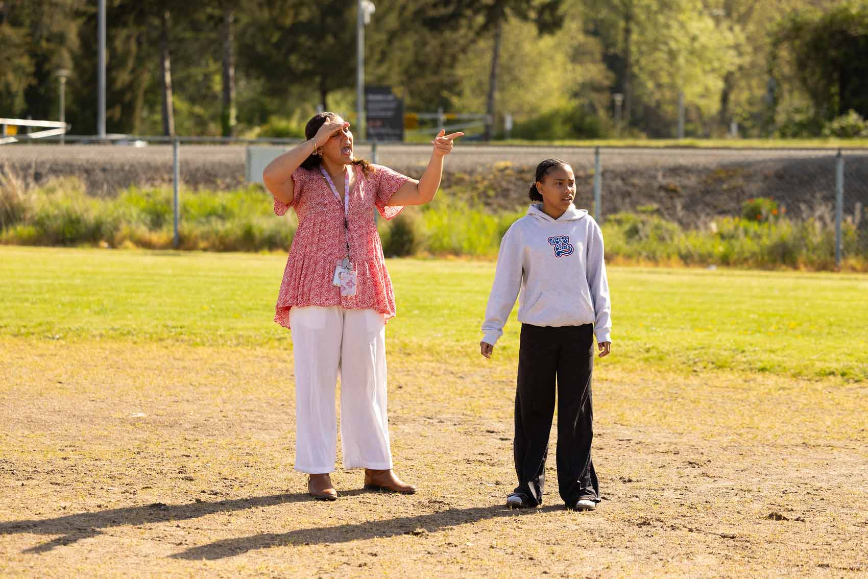Gaining real-world experience, Ashawnaleigh Bicoy guides students through an activity during her practicum. Gaining real-world experience, Ashawnaleigh Bicoy guides students through an activity during her practicum.