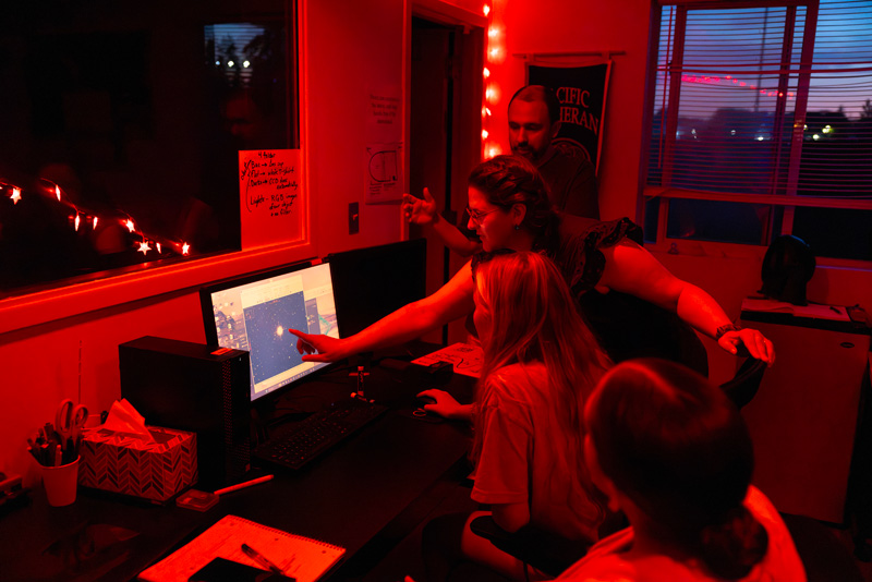 Students gather in the Keck Observatory for their summer research projects, Tuesday, July 21, 2026, at PLU. (PLU Photo / Sy Bean) Students gather in the Keck Observatory for their summer research projects, Tuesday, July 21, 2026, at PLU. (PLU Photo / Sy Bean)