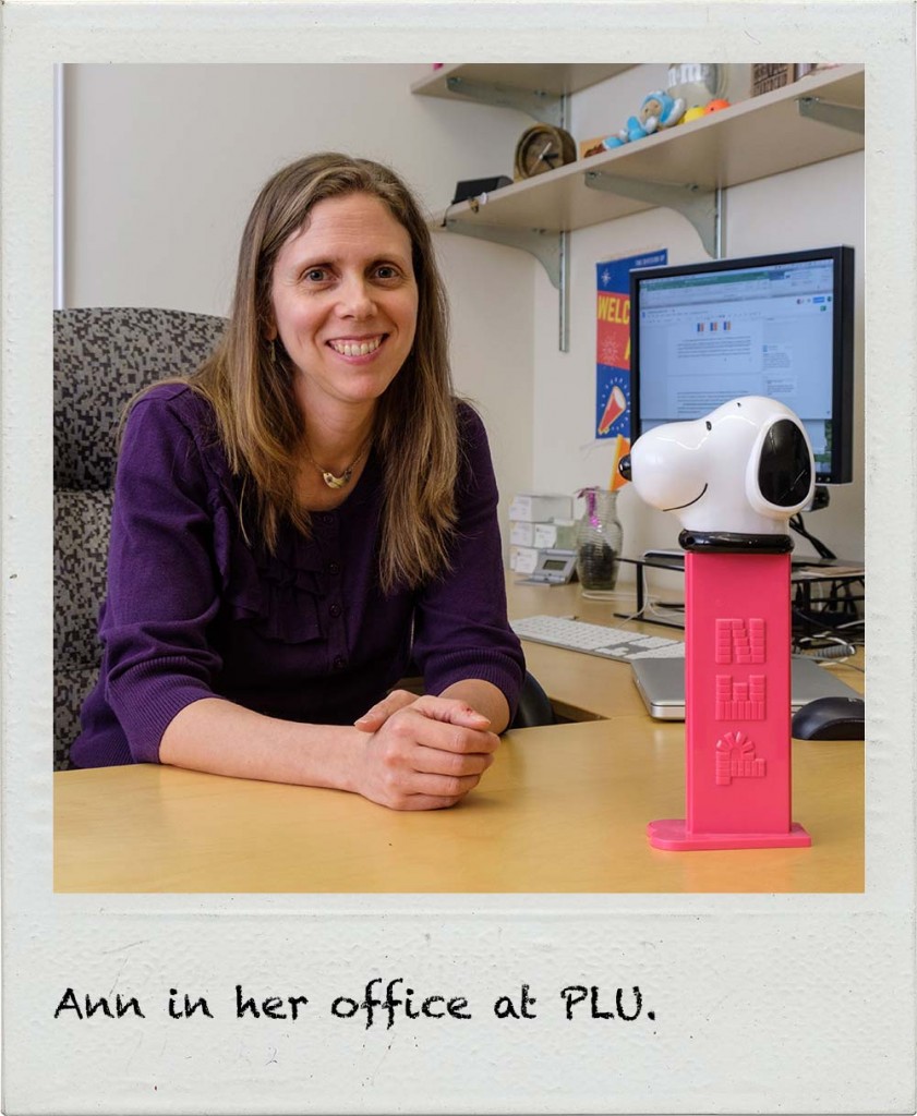 Ann in her office at PLU