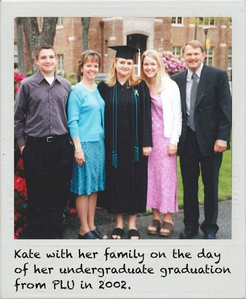 Kate with family at graduation