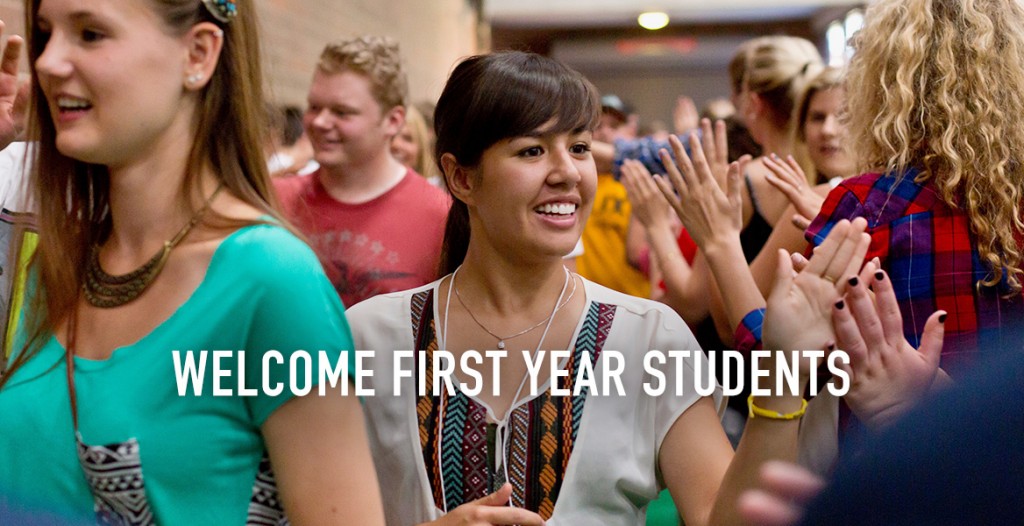 Welcome First Year and Running Start Students - students high fiving