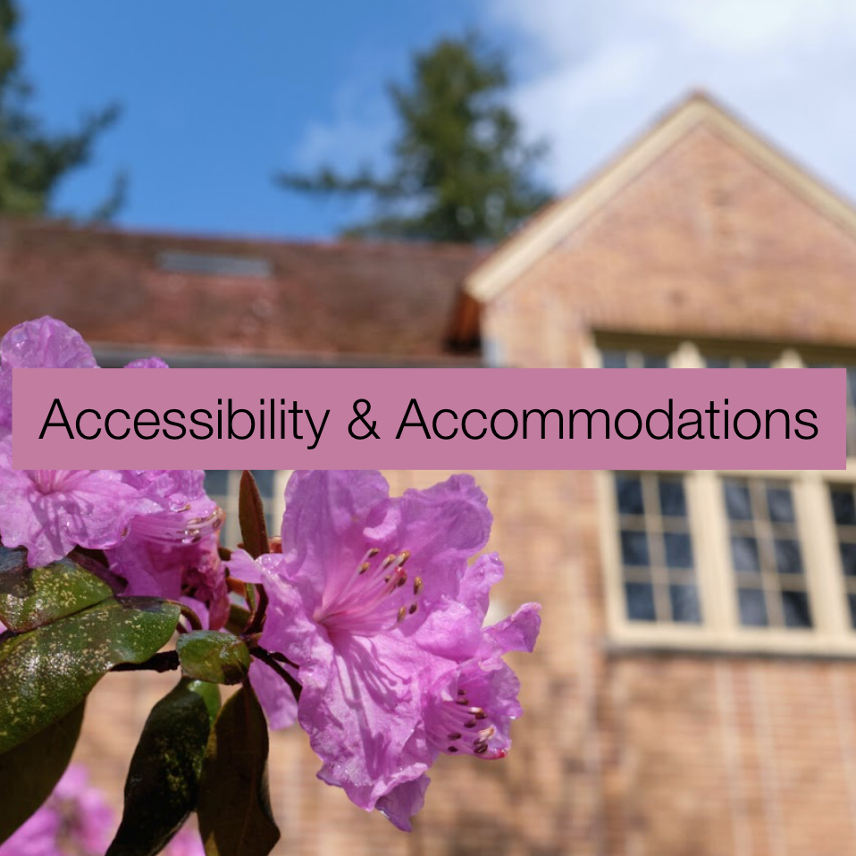 Accessibility & Accommodation (Over Picture of Xavier Hall)