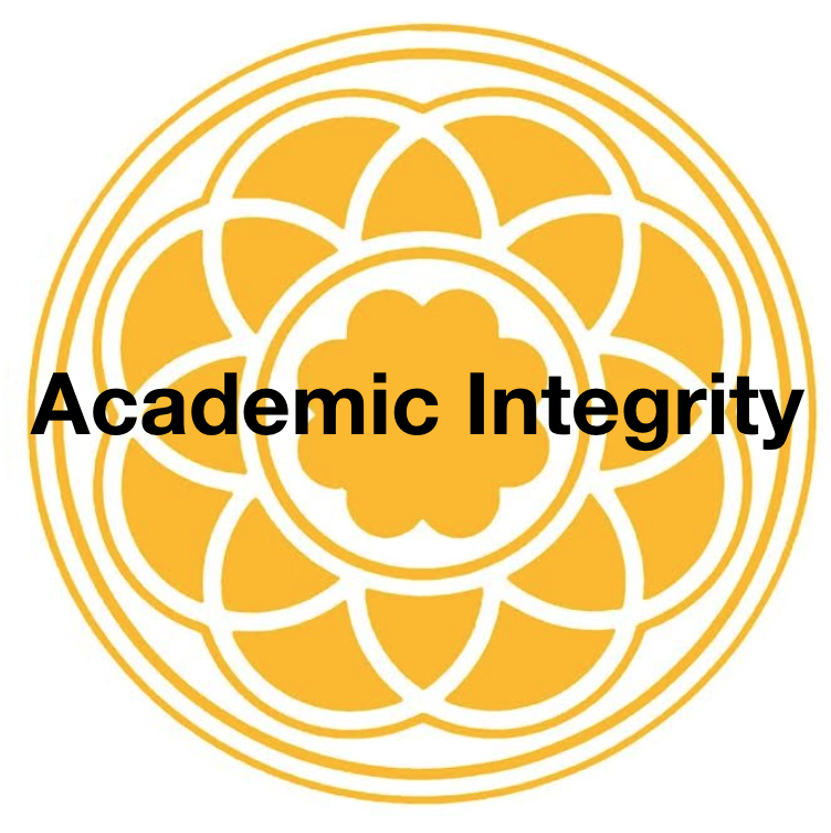 Academic Integrity Academic Integrity (text over Gold Rose Window)