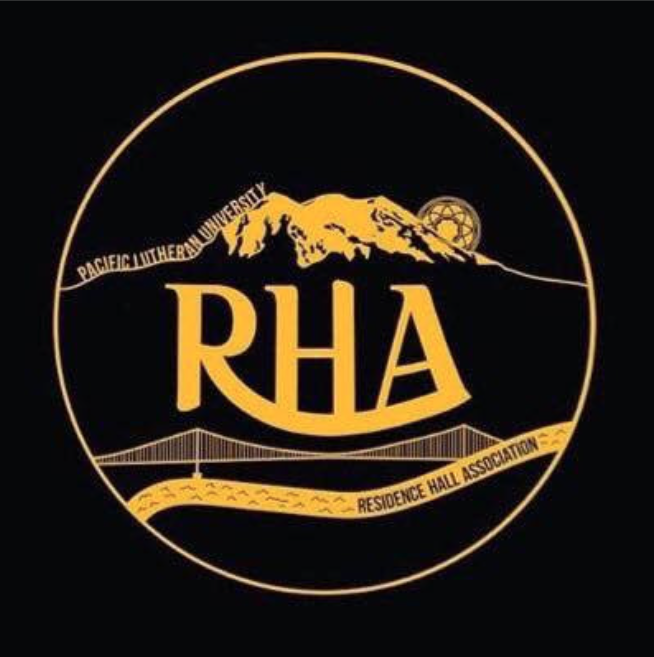 Residence Hall Association (RHA) logo with mountain and bridge