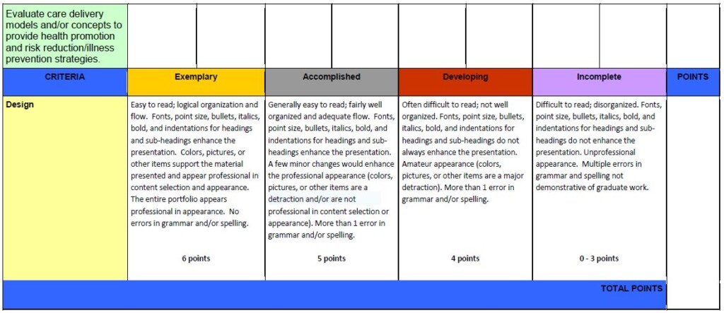 DNP Portfolio Rubric 5