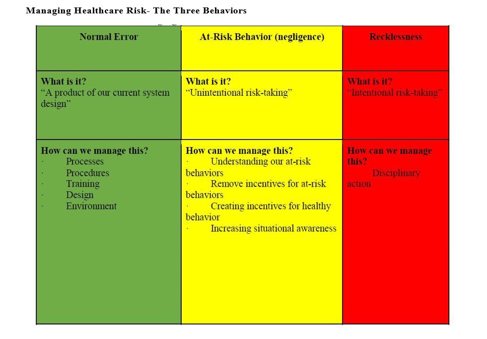 Managing Healthcare Risk chart