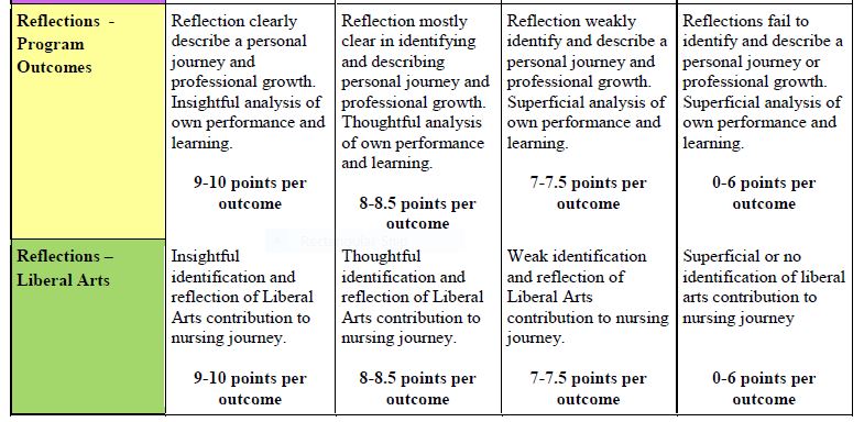 Original BSN Portfolio Rubric 2 Original BSN Portfolio Rubric 2