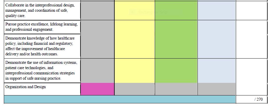 Trad BSN new 4 Traditional BSN Portfolio Rubric New Curriculum 4