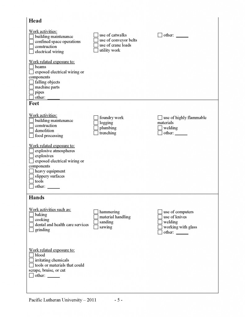 Appendix A. Hazard Assessment Checklist Page 2
